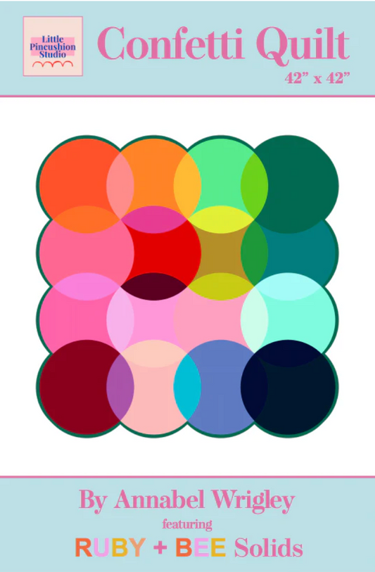 Ruby + Bee Solids by Heather Ross and Annabel Wrigley : Confetti Quilt Kit