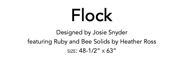 Ruby + Bee Solids by Heather Ross and Annabel Wrigley : Flock Quilt Kit
