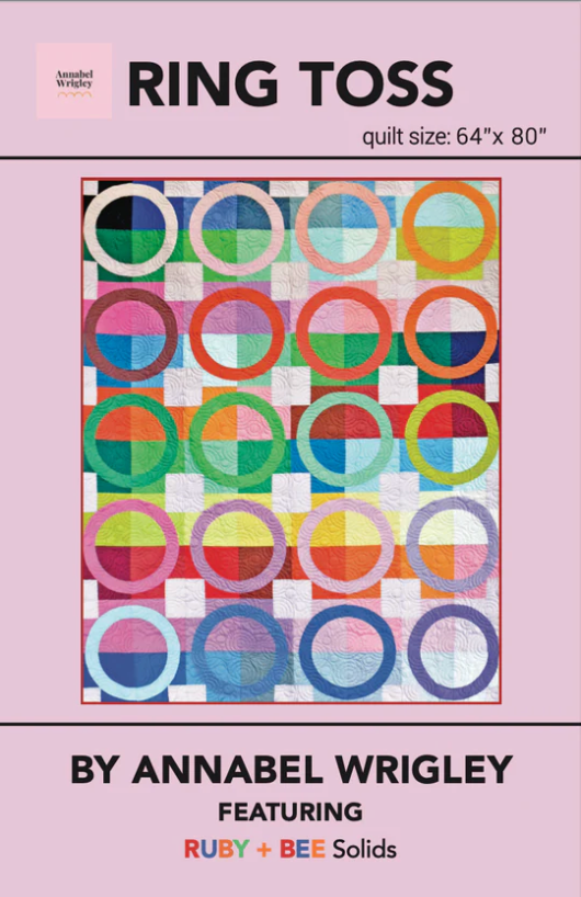 Ruby + Bee Solids by Heather Ross and Annabel Wrigley : Ring Toss Quilt Kit