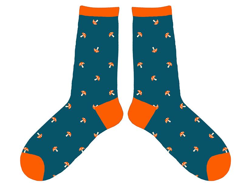 Ruby Star Society - Mushroom Socks by Melody Miller