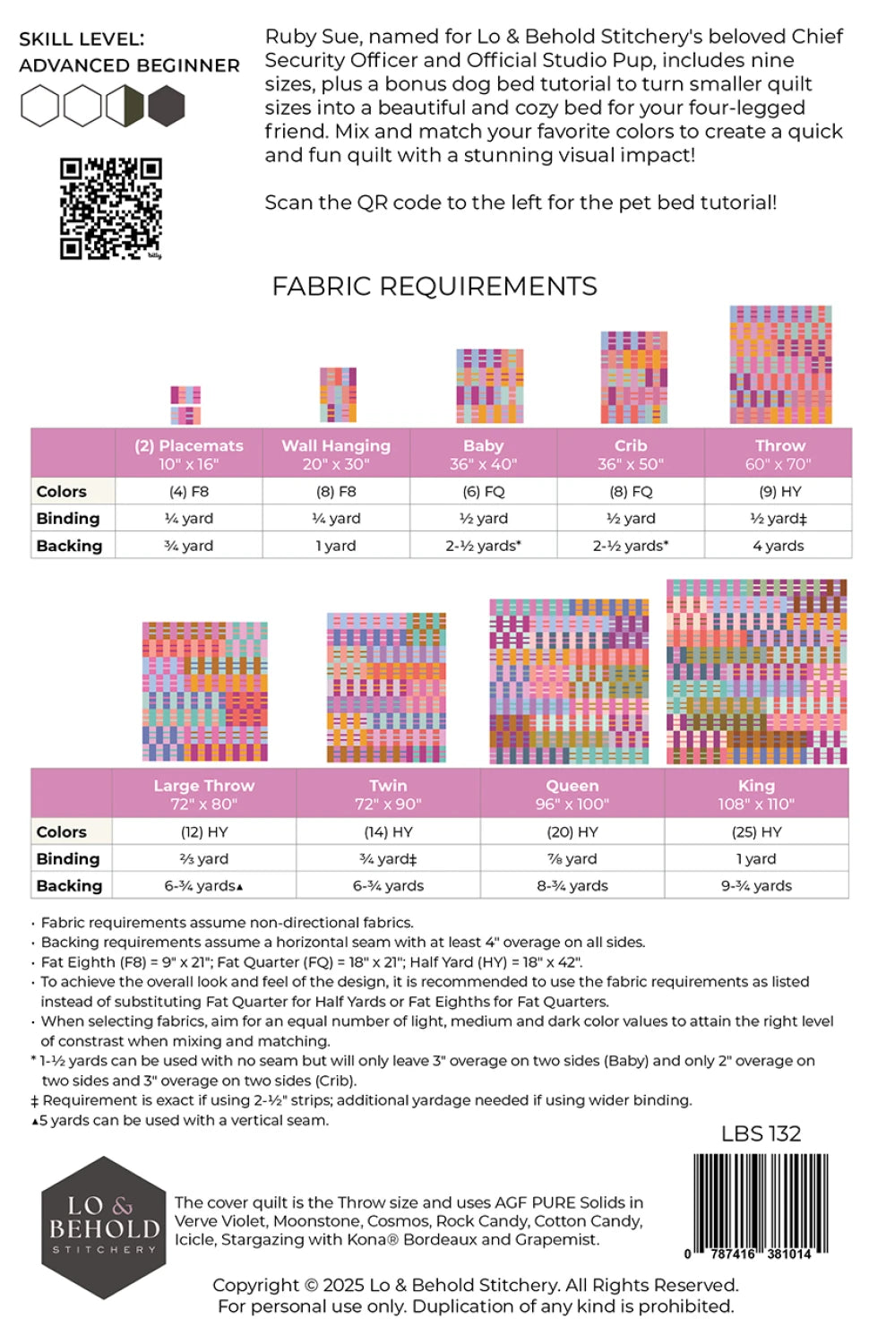 Ruby Sue Quilt Pattern by Lo & Behold Stitchery