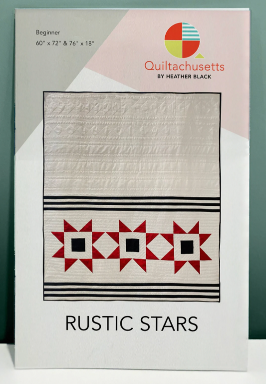 Rustic Stars Quilt Pattern by Quiltachusetts