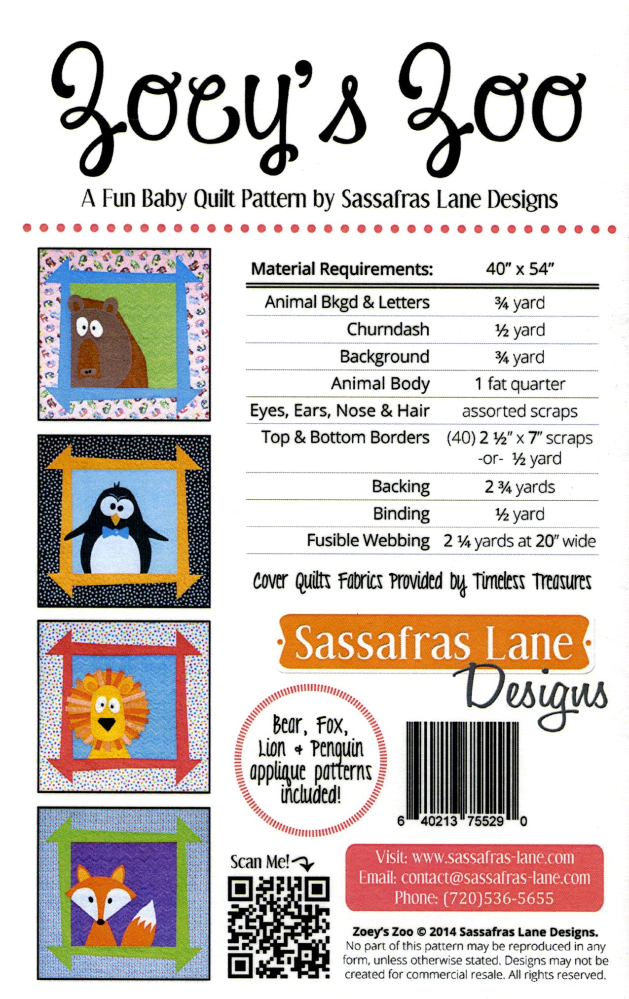 Zoey's Zoo # SASSLN0018- Special Order