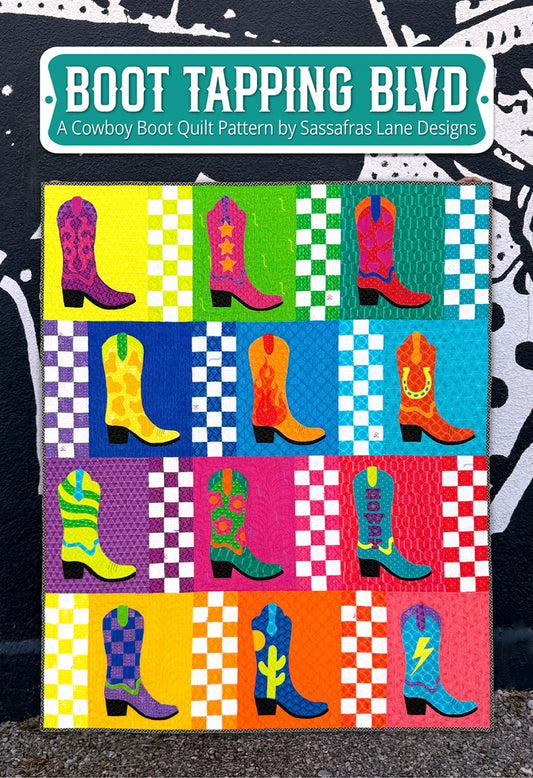 Boot Tapping Boulevard Applique Quilt Pattern by Sassafras Lane - Special Order