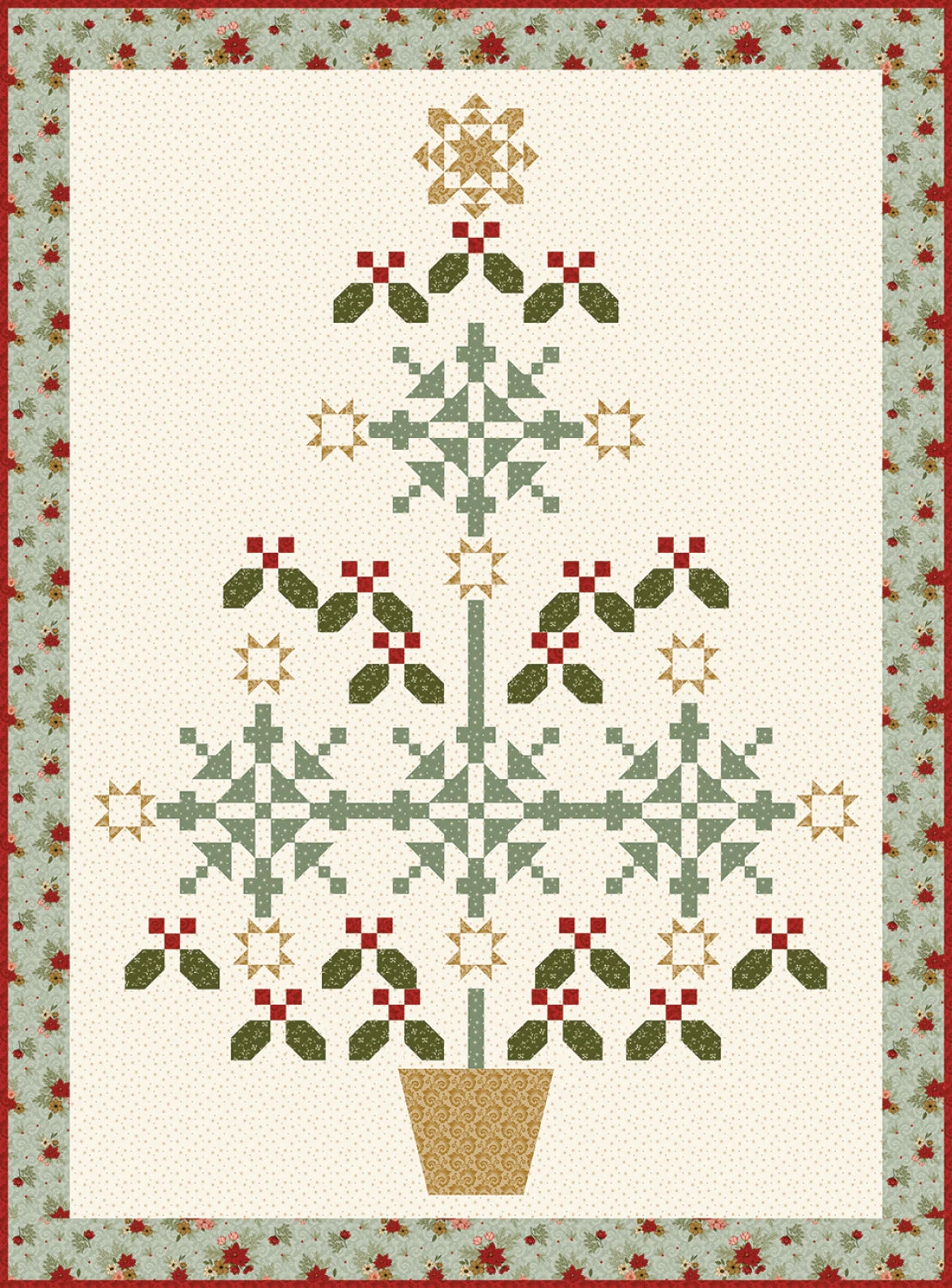 Christmas Greetings by Sandy Gervais : Christmas Greetings Quilt Front Shop Sample
