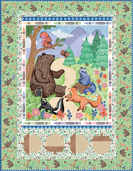 Colorful Critters by Riley Blake Designs Crayola Collection : Colorful Critters Quilt Front Shop Sample