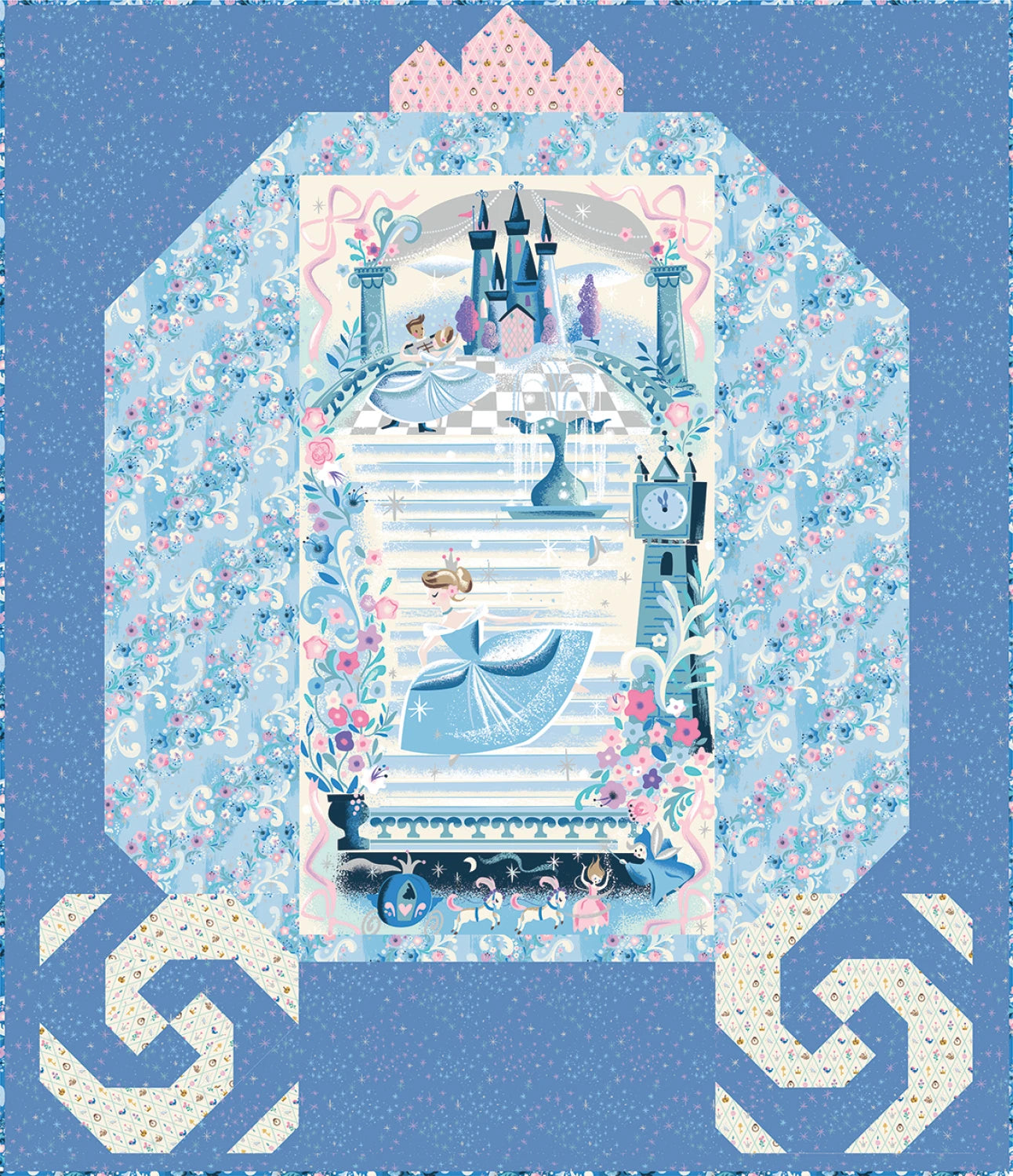 Wishes by Jill Howarth : Cinderella's Carriage Panel Quilt Front Shop Sample