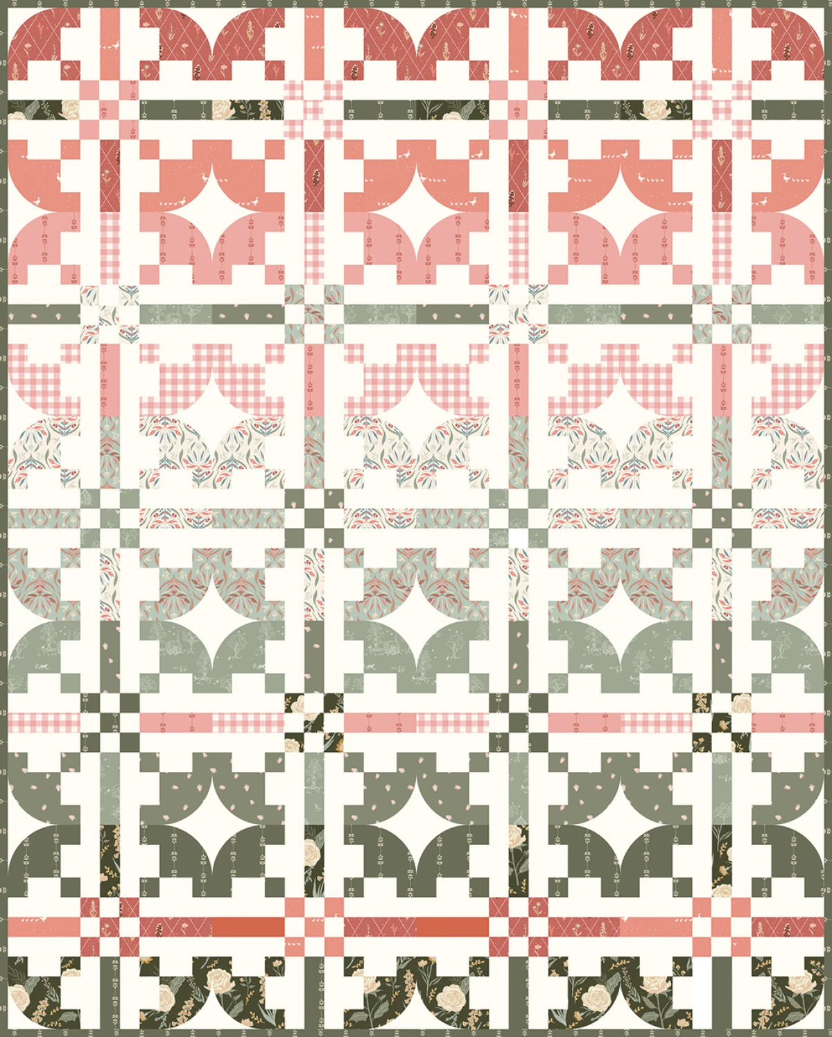 Hedgerow Haven by Amber Elliott : Nebula Digitally Printed Quilt Top