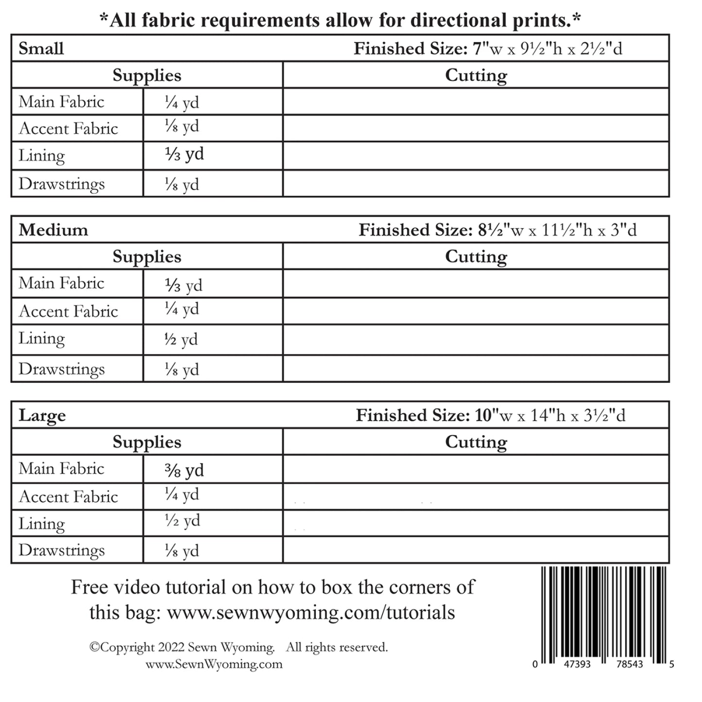 Easy Drawstring Bag Pattern by Sewn Wyoming