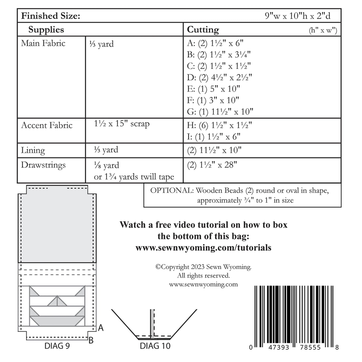 Sack O’ Lantern Pattern by Sewn Wyoming