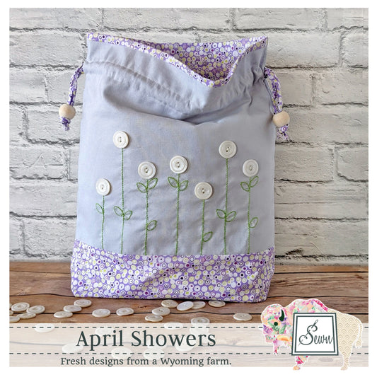 April Showers Drawstring Pattern by Sewn Wyoming