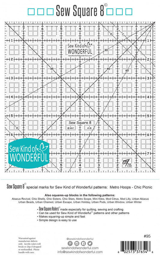 Sew Square 8 Ruler # SKW95 - Special Order