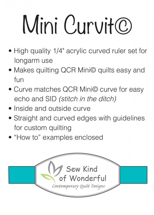 Mini Curvit Ruler for Longarm Quilting # SKW97 - Special Order