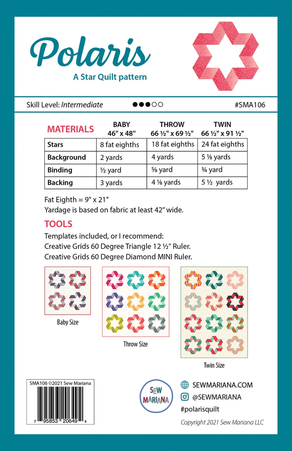 Polaris Quilt Pattern by Sew Mariana