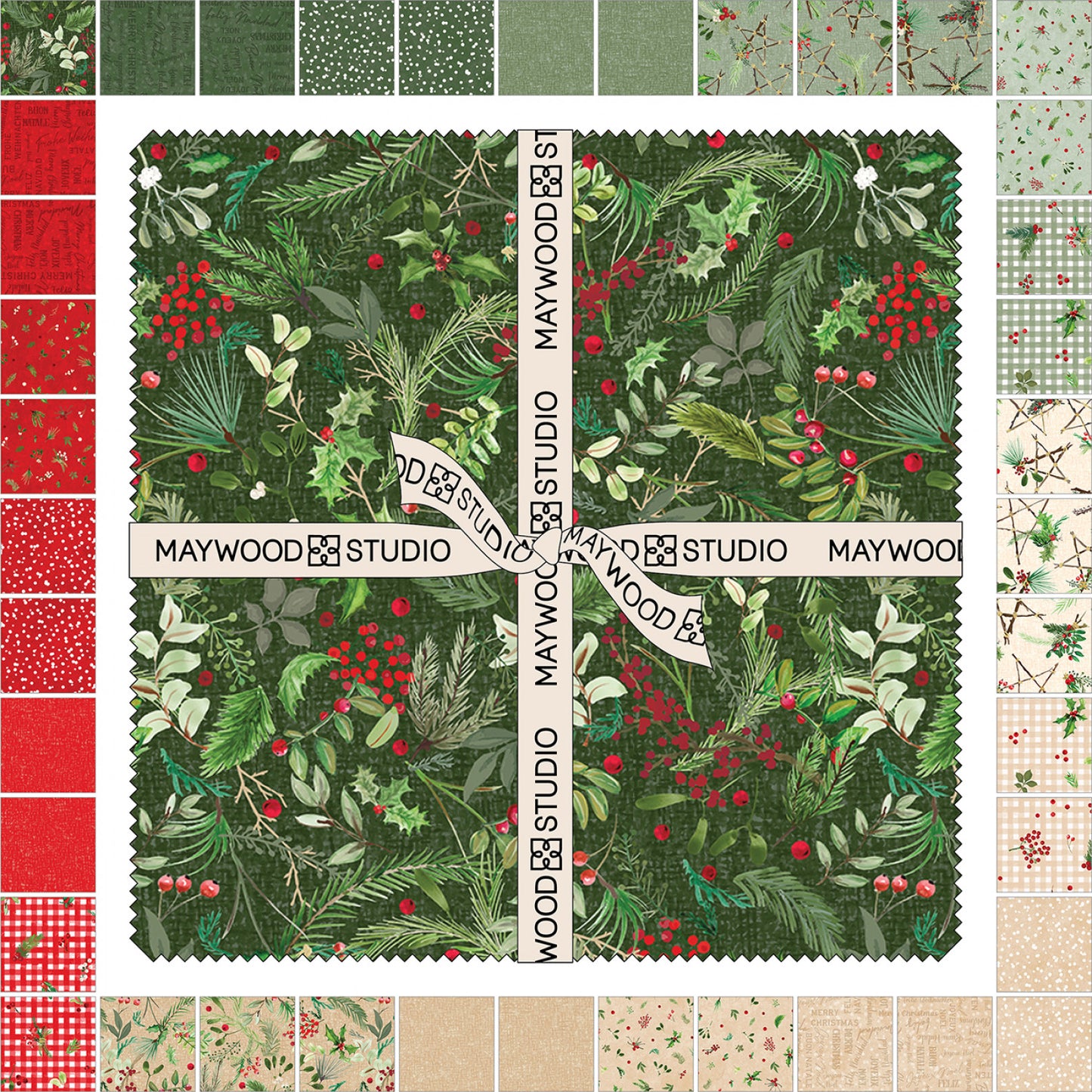 Winter Wreaths by Maywood Studio Collection - Layer Cake (Expected July 2025)