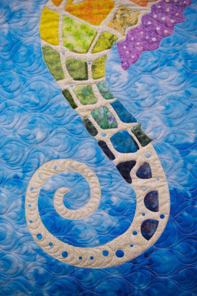 Serenity Seahorse by Madi Hastings # LCQF896399 - Kit  -  Special Order