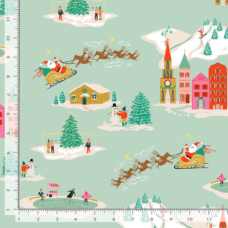 Holly Jolly by Dear Stella : Holiday Toile Glacier STELLA-DFG3188 (Estimated Ship Date May 2025)