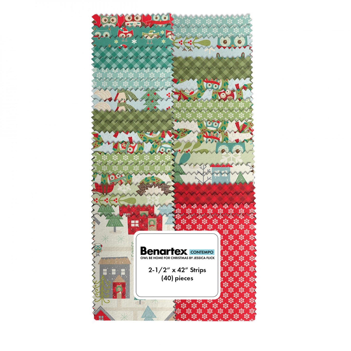 Owl Be Home For Christmas by Jessica Flick 2.5" Strips - Special Order (Expected Arrival June 2025)