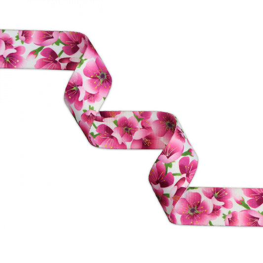 Pink Petals Webbing 1-1/2in x 3 yd # STWMD-PINK-3YD - Special Order