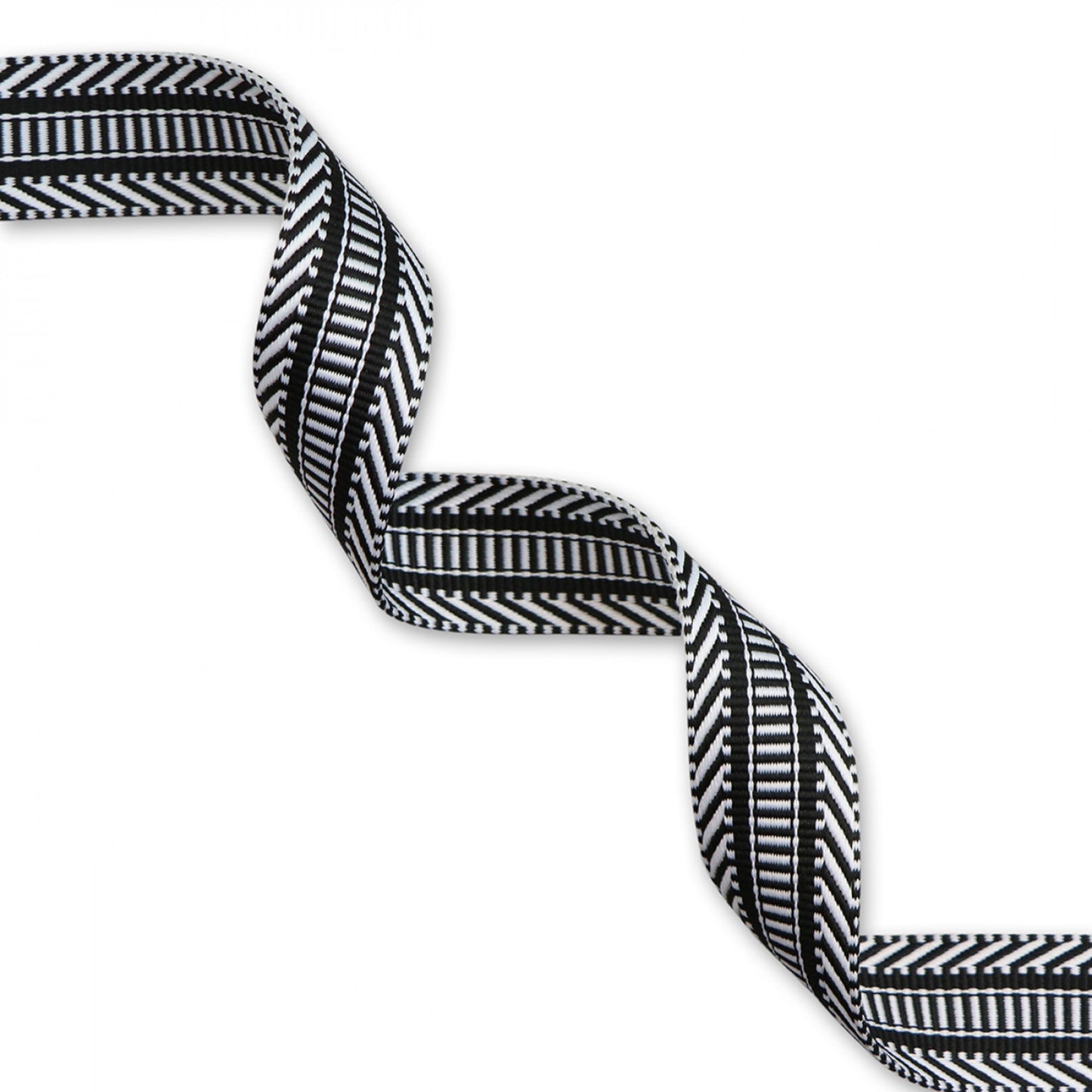 Railroad Track Black/White Webbing 1-1/2in x 3 yd # STWMD-RRBW-3YD - Special Order