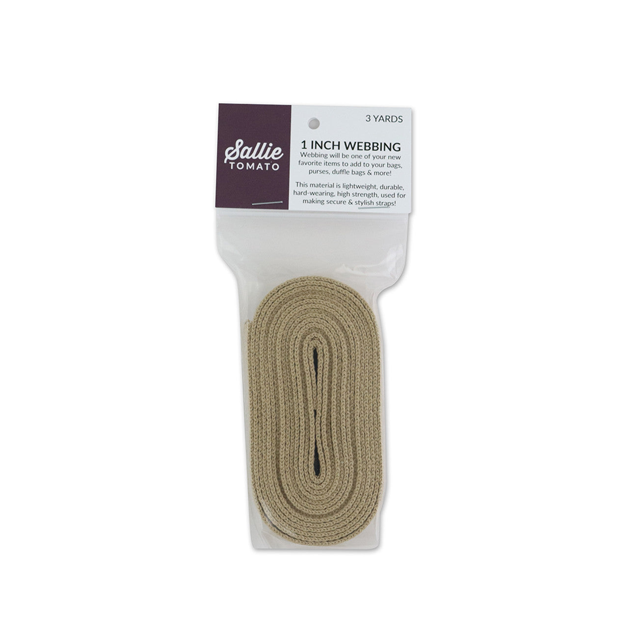 Natural Webbing 1in x 3 yd # STWSM-NATU-3YD- Special Order