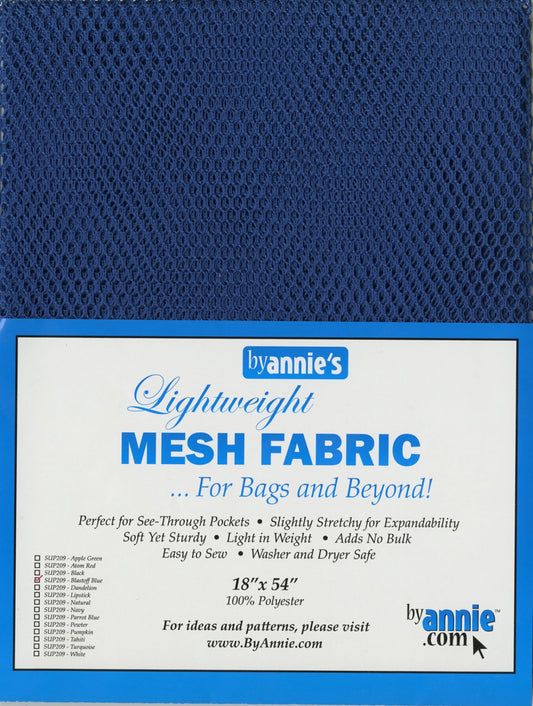 Lightweight Mesh Fabric - Blastoff Blue - 18x54in # SUP209-BLBLU - Special Order