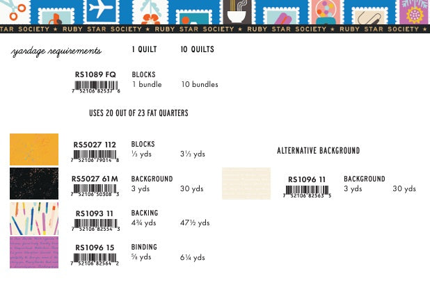 Salutations by Rashida Coleman-Hale - Disco Stars Quilt Kit - Light