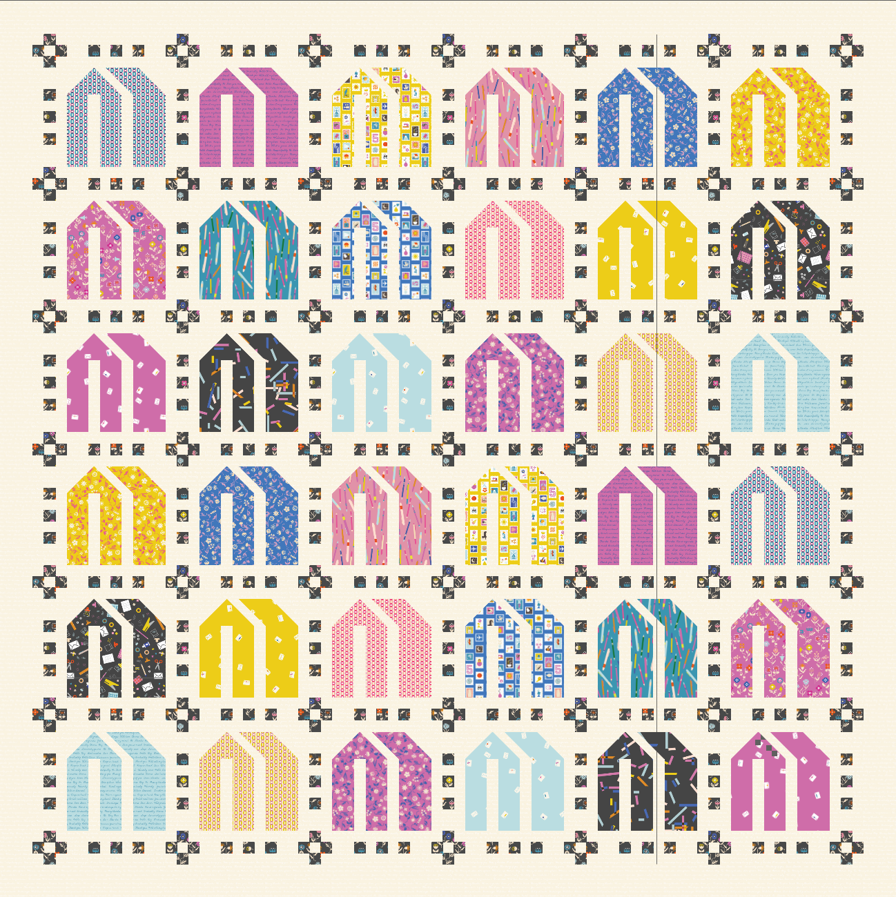 Salutations by Rashida Coleman-Hale - Tiny House Quilt Kit