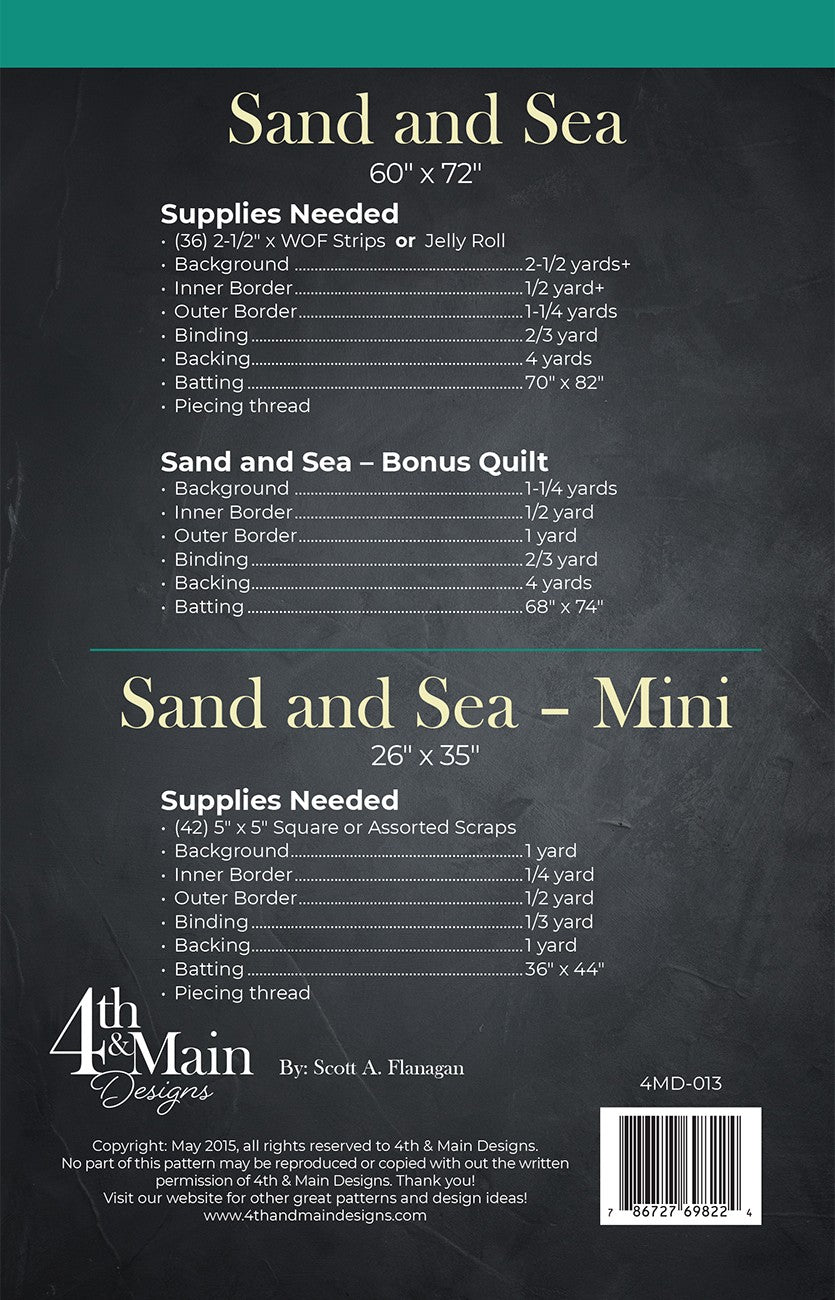Sand And Sea Quilt Pattern by 4th & Main