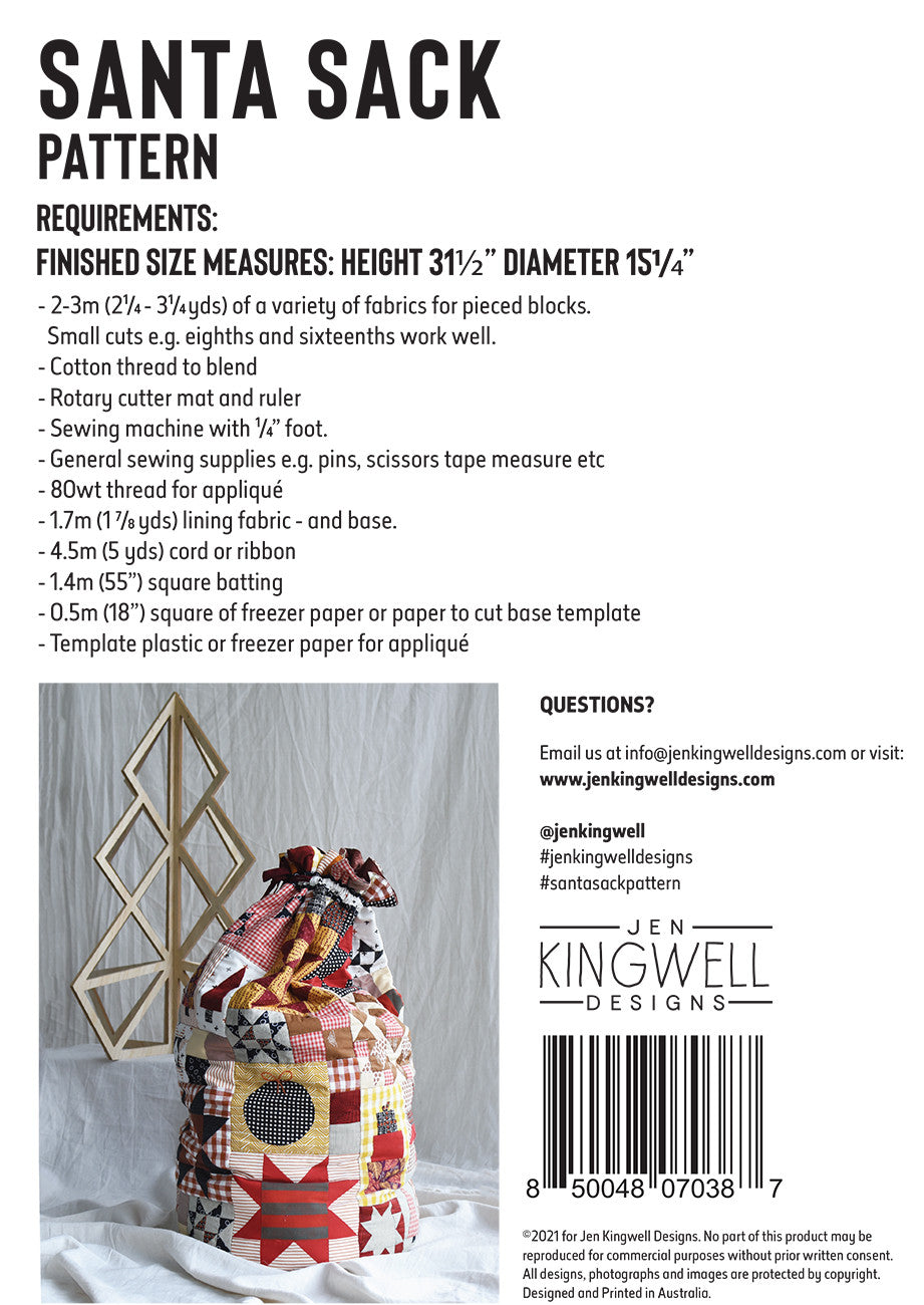 Santa Sack By Jen Kingwell Designs - Special Order