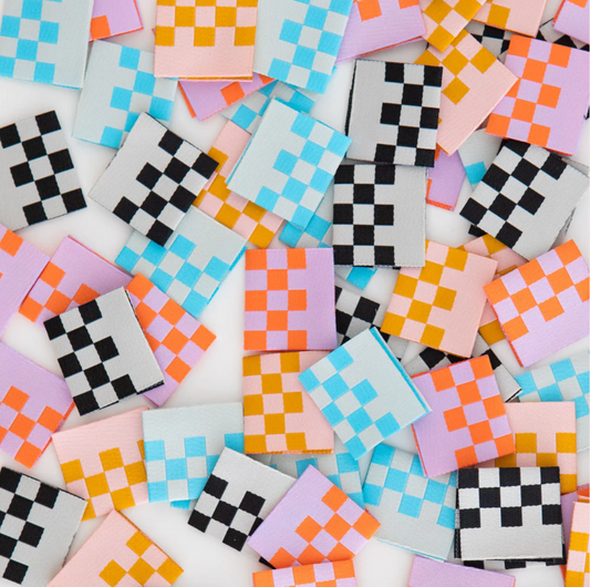 Sarah Hearts Labels : Checkerboard Multipack