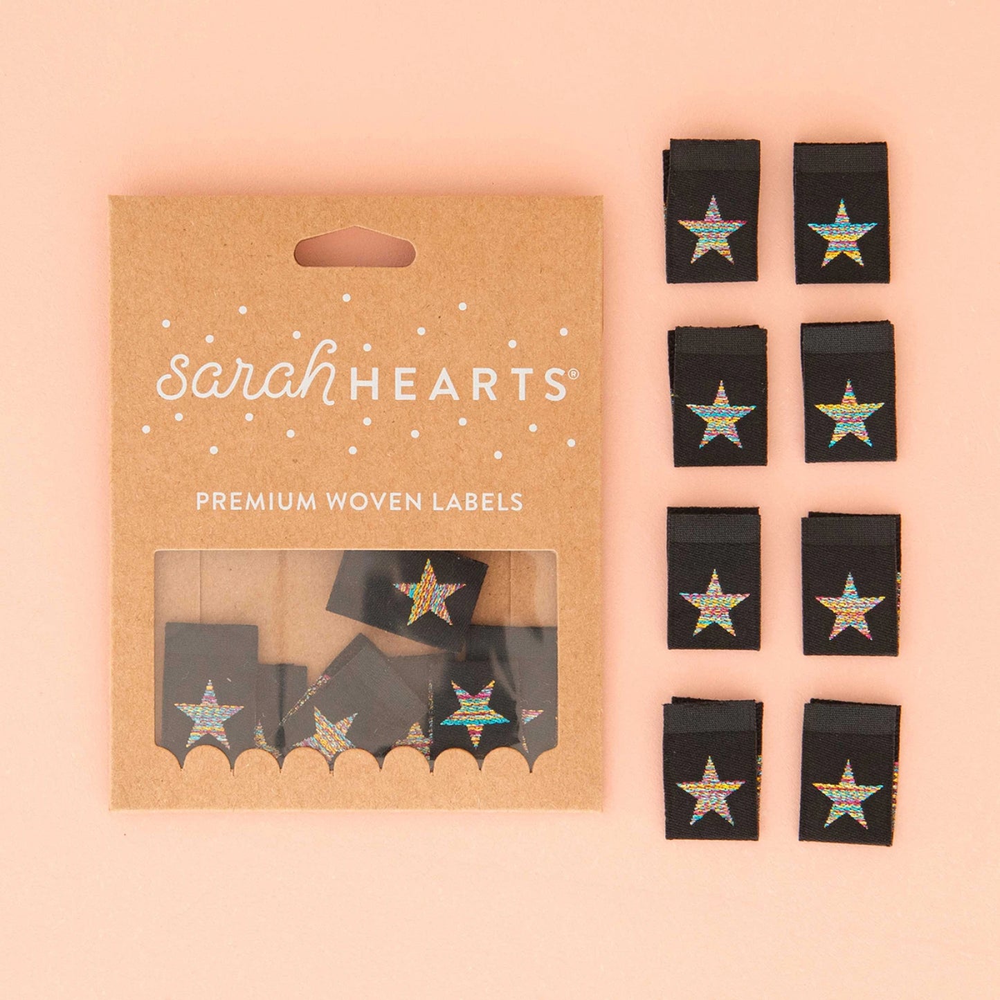 Sarah Hearts Labels : Metallic Rainbow Star # SH-LP222