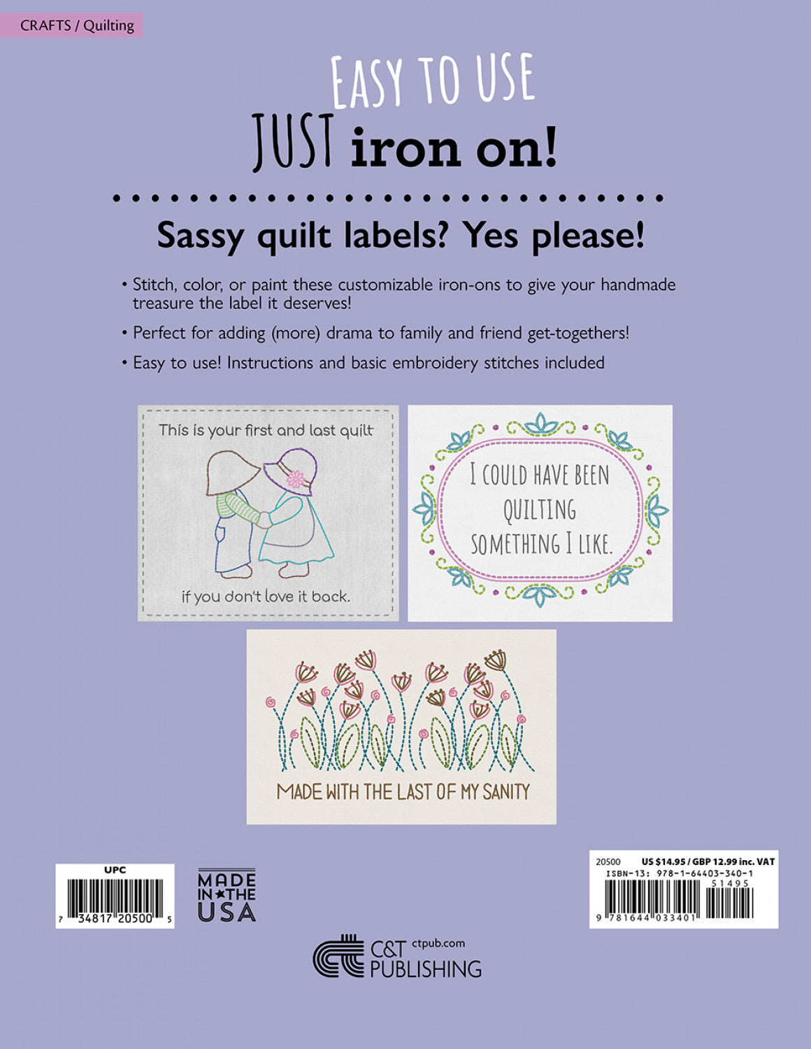 Sassy Sayings Iron-on Labels # 20500 - Special Order