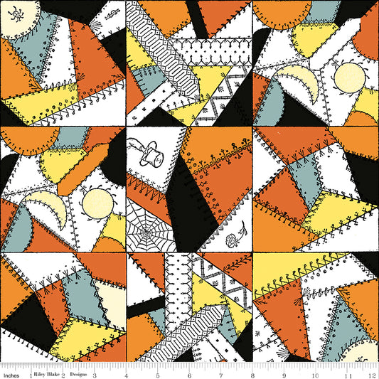 Scary Scraps by J. Wecker-Frisch : Crazy Patchwork Multi C17604-MULTI