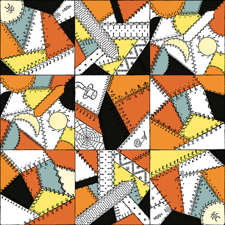 Scary Scraps by J. Wecker-Frisch : Crazy Patchwork Multi C17604-MULTI
