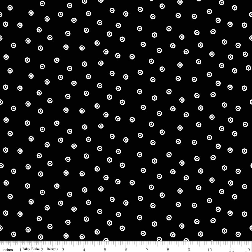 Scary Scraps by J. Wecker-Frisch : Dress Dots Black C17609-BLACK
