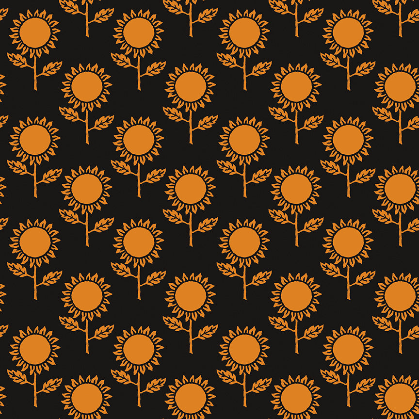 Scary Scraps by J. Wecker-Frisch : Fall Fields Black C17612-BLACK