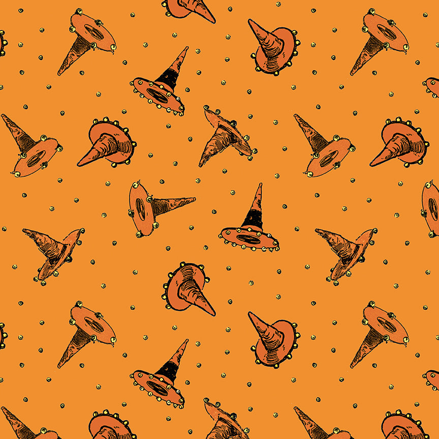 Scary Scraps by J. Wecker-Frisch : Festive Hat Toss Orange C17605-ORANGE