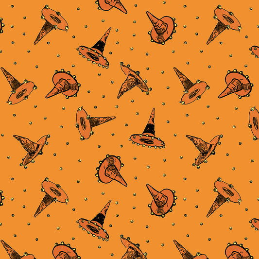 Scary Scraps by J. Wecker-Frisch : Festive Hat Toss Orange C17605-ORANGE