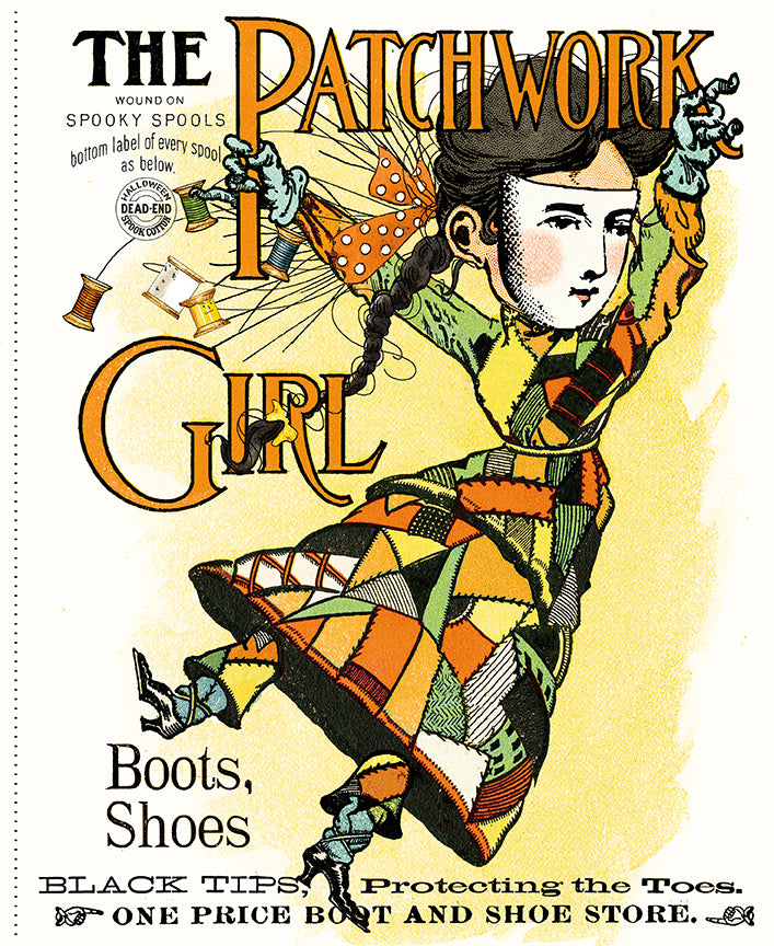 Scary Scraps by J. Wecker-Frisch : Patchwork Girl Panel PD17600-PANEL