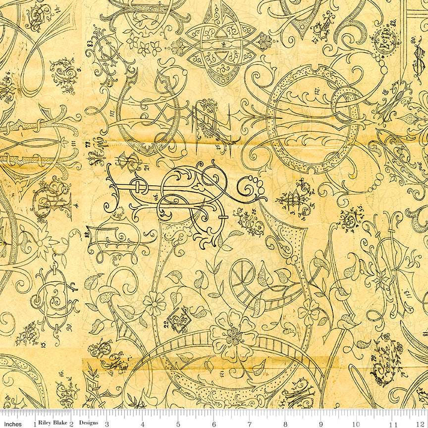Scary Scraps by J. Wecker-Frisch : Scary Stitches Yellow C17611-YELLOW