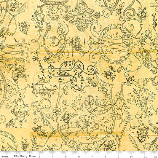 Scary Scraps by J. Wecker-Frisch : Scary Stitches Yellow C17611-YELLOW