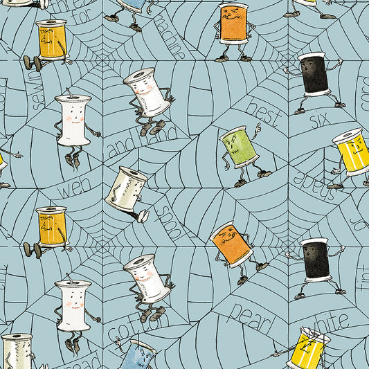 Scary Scraps by J. Wecker-Frisch : Spooky Spools Blue C17607-BLUE