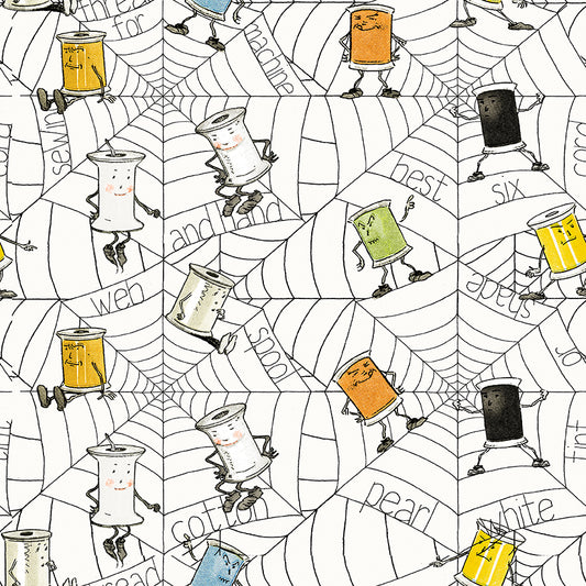 Scary Scraps by J. Wecker-Frisch : Spooky Spools White C17607-WHITE