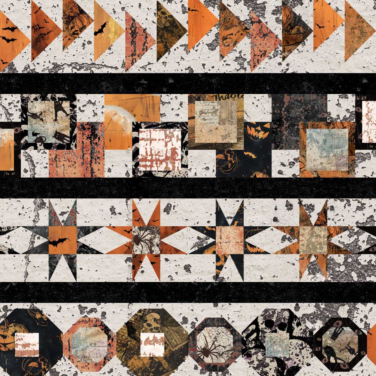 Scary Spice by Funny Girl Design : 8831-34 Quilt Block Border Sepia