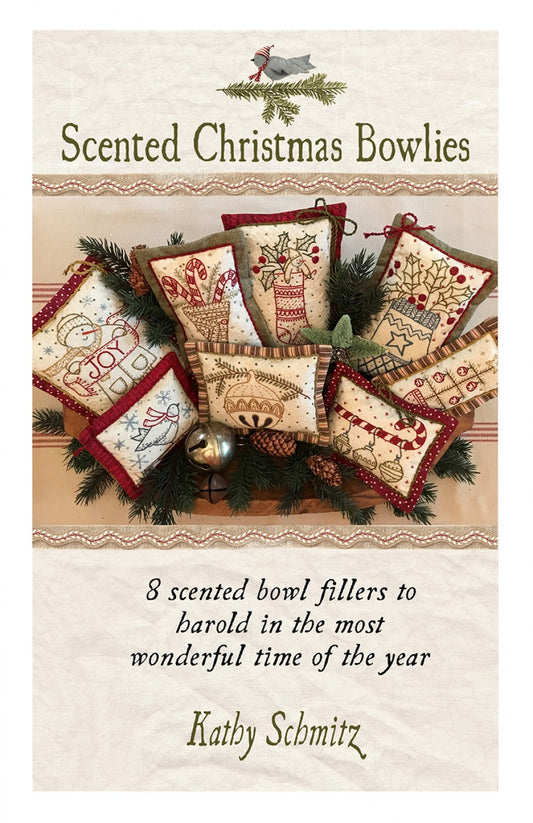 Scented Christmas Bowlies Embroidery Pattern by Kathy Schmitz