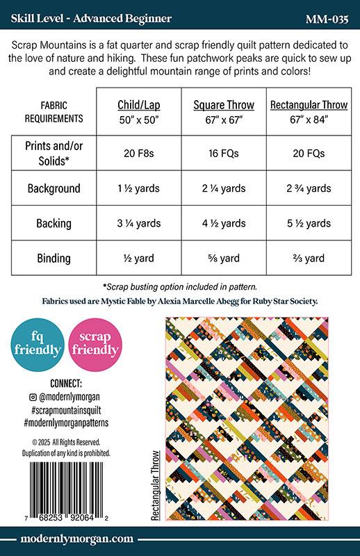 Scrap Mountains Quilt Pattern by Modernly Morgan