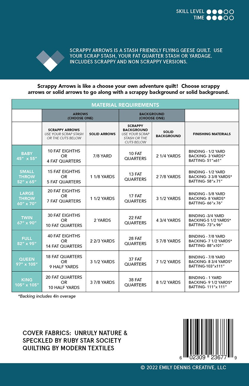 Scrappy Arrows Quilt Pattern by Quilty Love