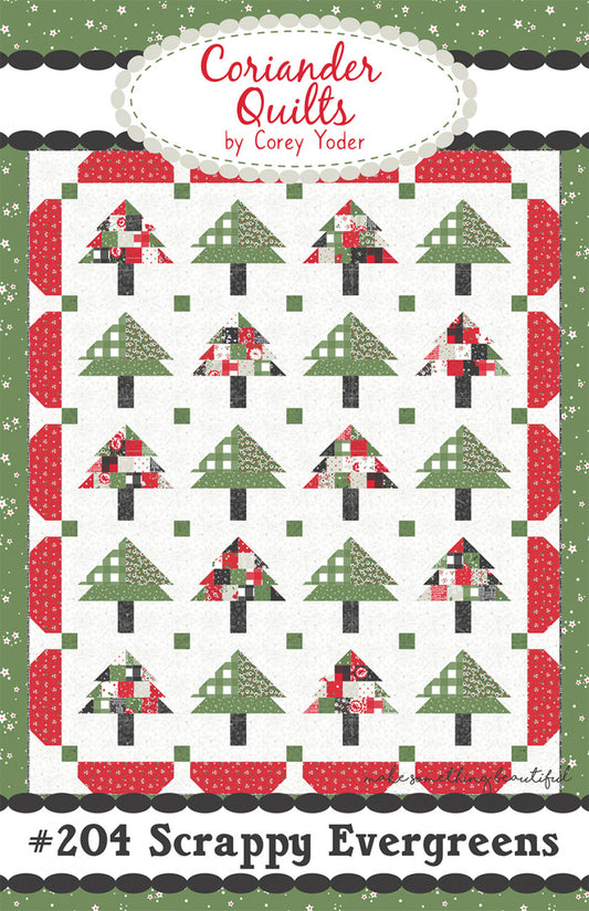 Scrappy Evergreens Quilt Pattern by Coriander Quilts - Special Order