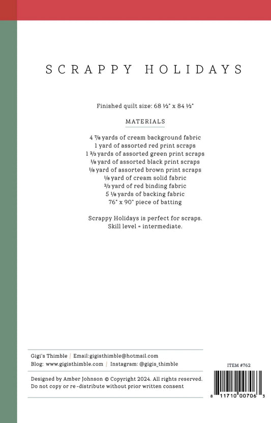 Scrappy Holidays Quilt Pattern by Gigi's Thimble